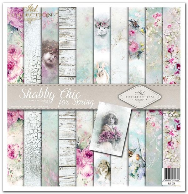Wiosenne Shabby Chic, kwiaty, róże, angielska róża, spękania, deski, dziewczynki, ptaki, zające, króliki